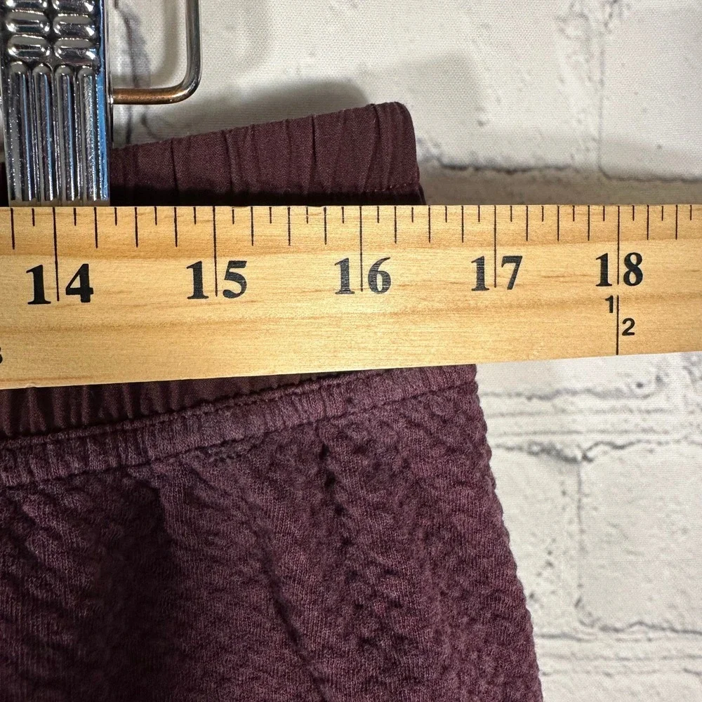 Lululemon Mens At Ease Short Textured Knit‎ Cassis Burgundy Heathered Athletic
